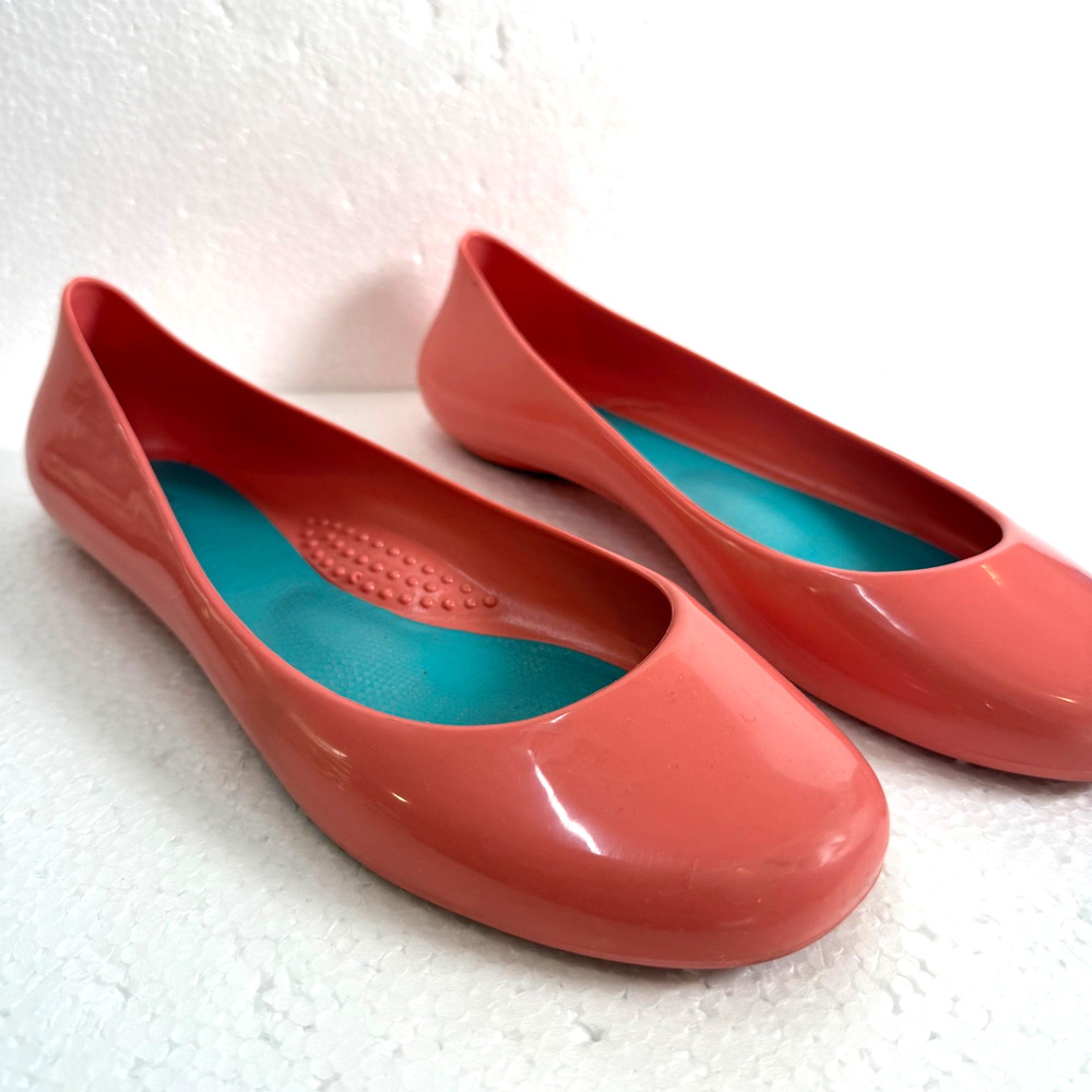 Oka.B Jelly Taylor Ballet Flats Shoes Women's 9 Pink Comfort Slip On Round Toe